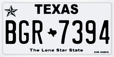 TX license plate BGR7394