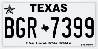 TX license plate BGR7399