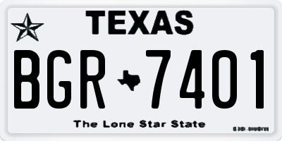 TX license plate BGR7401