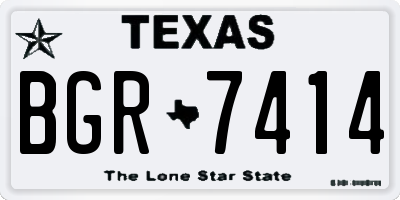 TX license plate BGR7414