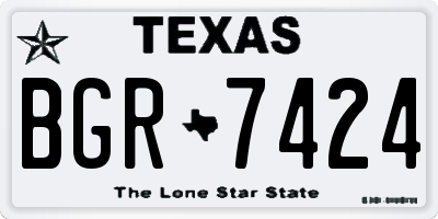 TX license plate BGR7424
