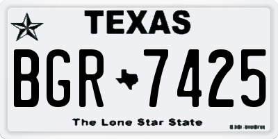 TX license plate BGR7425
