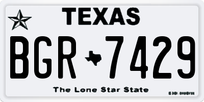 TX license plate BGR7429
