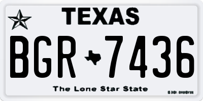 TX license plate BGR7436