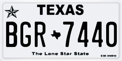 TX license plate BGR7440