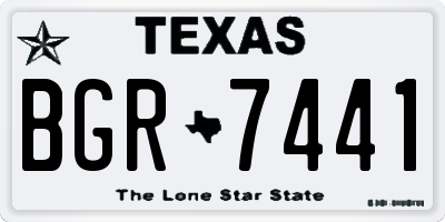TX license plate BGR7441