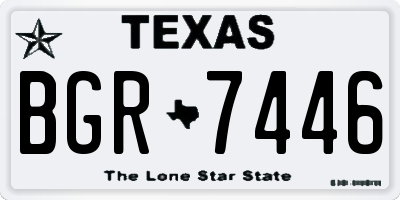 TX license plate BGR7446