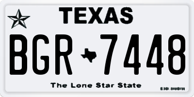 TX license plate BGR7448
