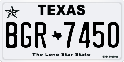 TX license plate BGR7450