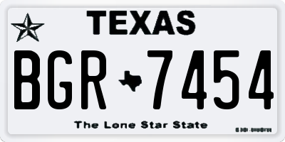 TX license plate BGR7454