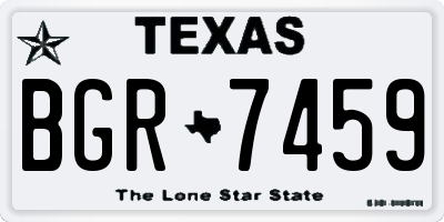 TX license plate BGR7459