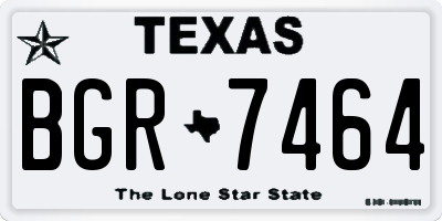 TX license plate BGR7464