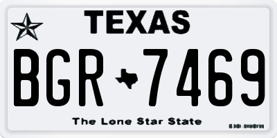 TX license plate BGR7469