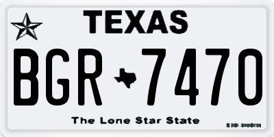 TX license plate BGR7470