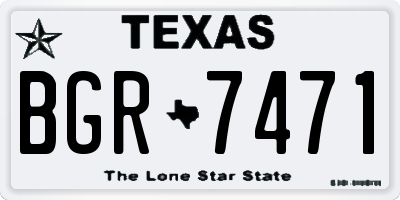 TX license plate BGR7471