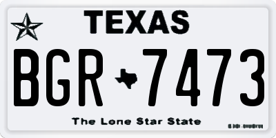 TX license plate BGR7473
