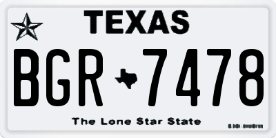 TX license plate BGR7478