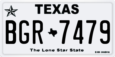 TX license plate BGR7479