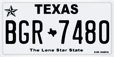 TX license plate BGR7480