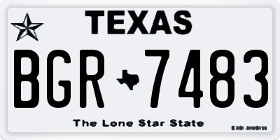 TX license plate BGR7483