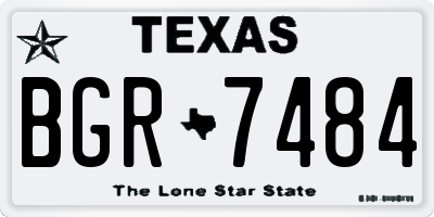 TX license plate BGR7484