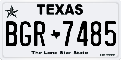 TX license plate BGR7485