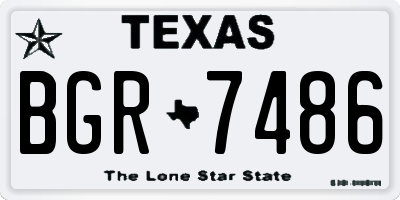 TX license plate BGR7486