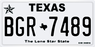 TX license plate BGR7489