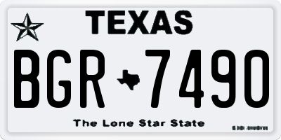TX license plate BGR7490