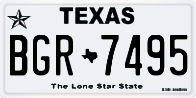 TX license plate BGR7495