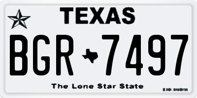 TX license plate BGR7497