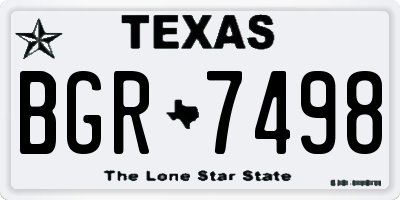 TX license plate BGR7498