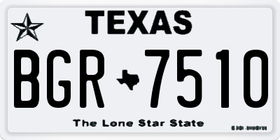 TX license plate BGR7510