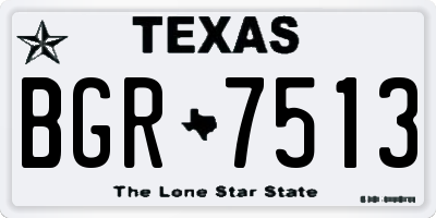 TX license plate BGR7513