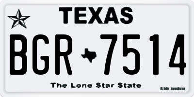 TX license plate BGR7514