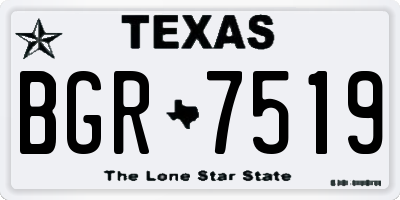 TX license plate BGR7519