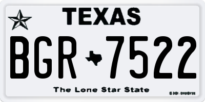 TX license plate BGR7522