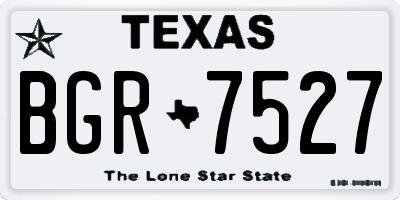 TX license plate BGR7527