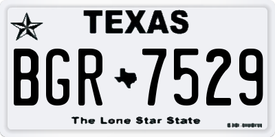 TX license plate BGR7529