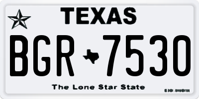 TX license plate BGR7530