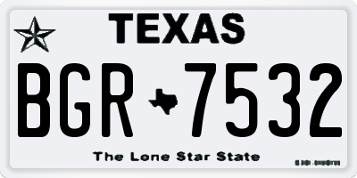 TX license plate BGR7532