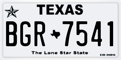 TX license plate BGR7541