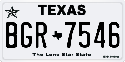 TX license plate BGR7546