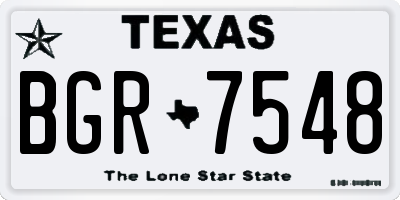 TX license plate BGR7548