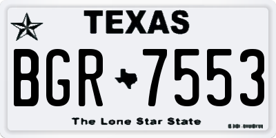 TX license plate BGR7553