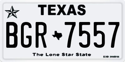 TX license plate BGR7557