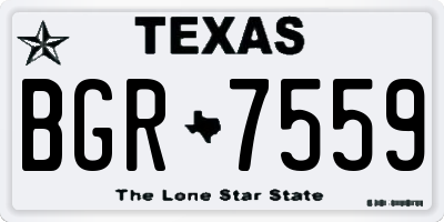 TX license plate BGR7559
