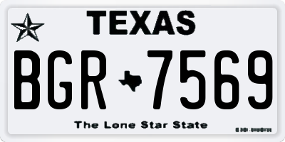 TX license plate BGR7569