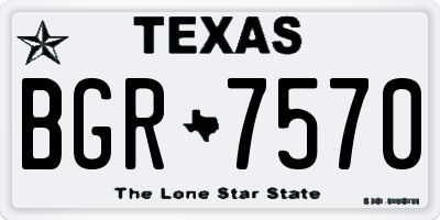 TX license plate BGR7570