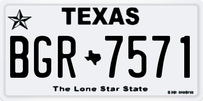 TX license plate BGR7571